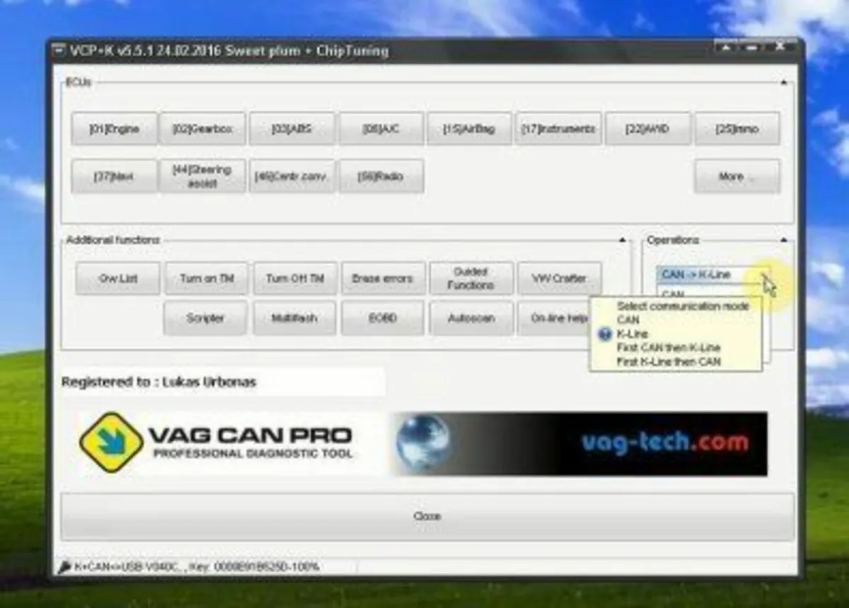 Vag Can Pro Can Bus+uds+k-line S.w Version 5.5.1 Vcp Scanner