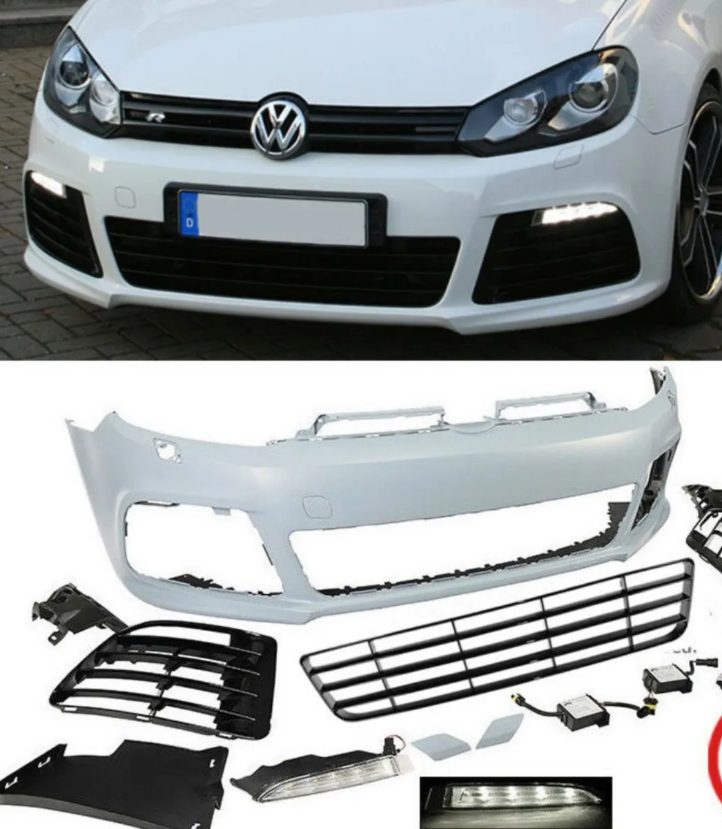 Vw golf mk6 front bumper complete with grills fogs
