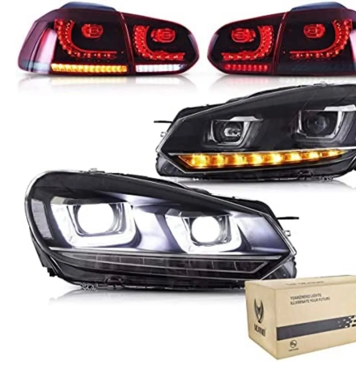 Vw golf r20 mk6 bumpers  & headlights &. Tails Led - Image 2