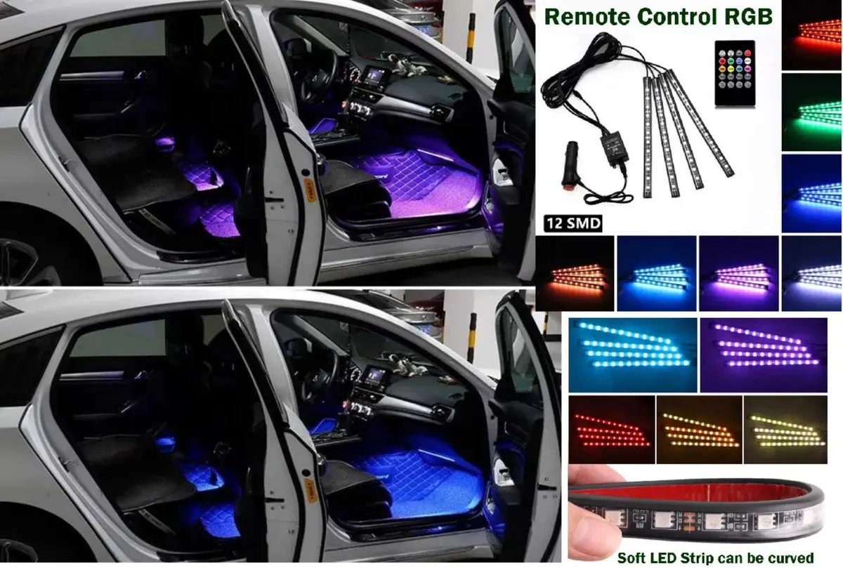 LED Mulit Colour CaR Interior light Kit - Image 1
