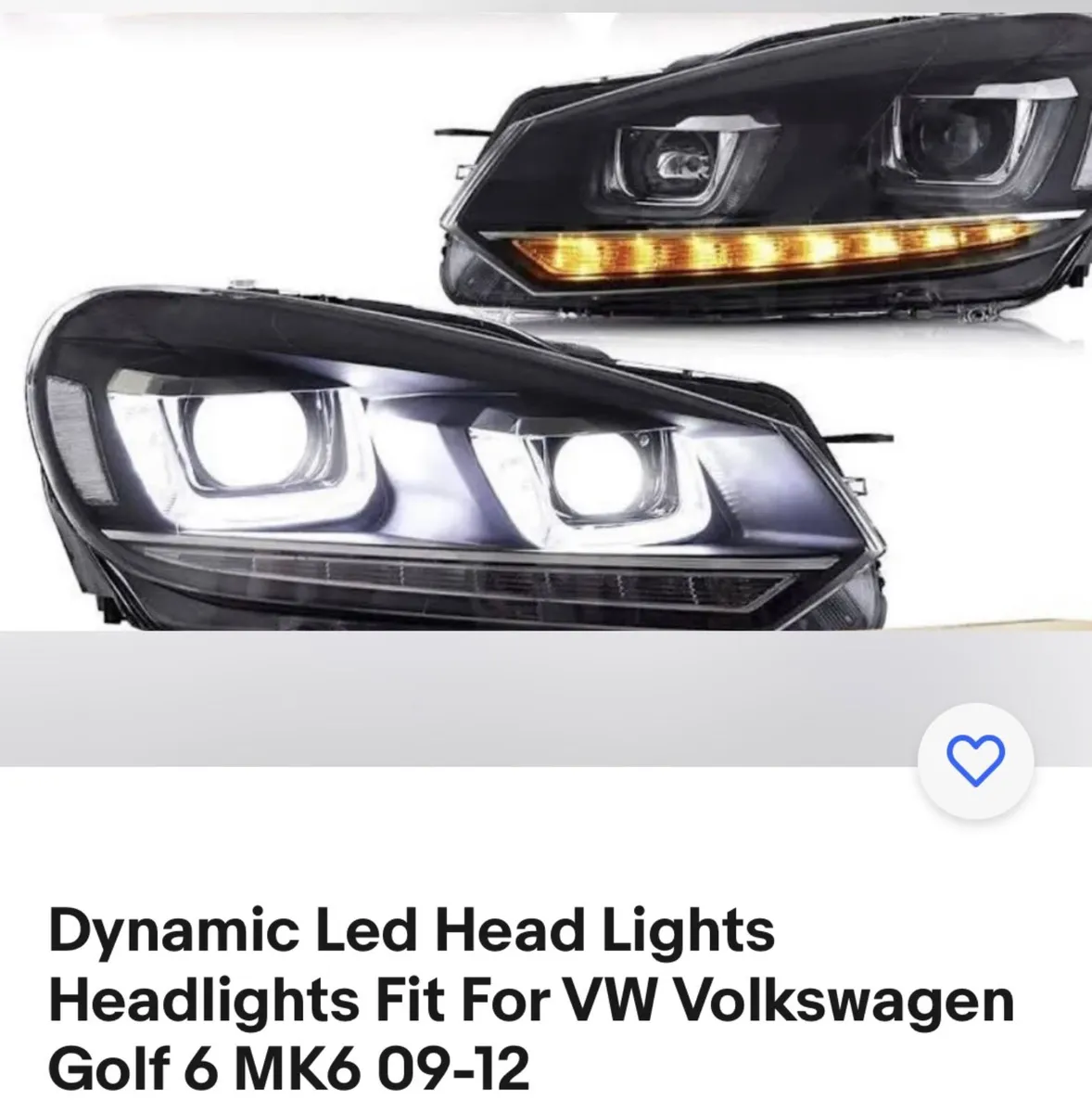 Vw golf mk6 Gtd style led headlights