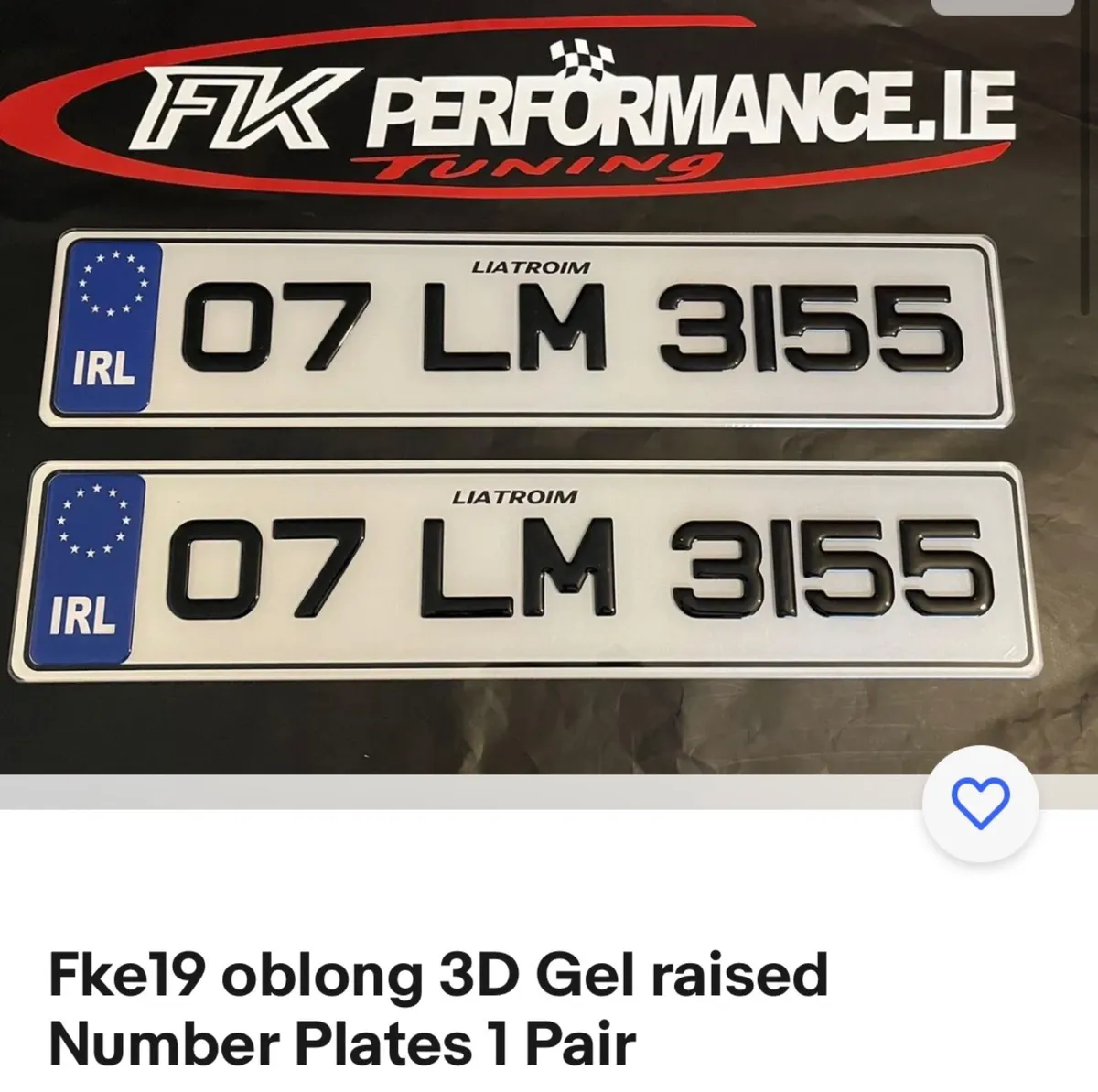 Ultimate gel number plates offer