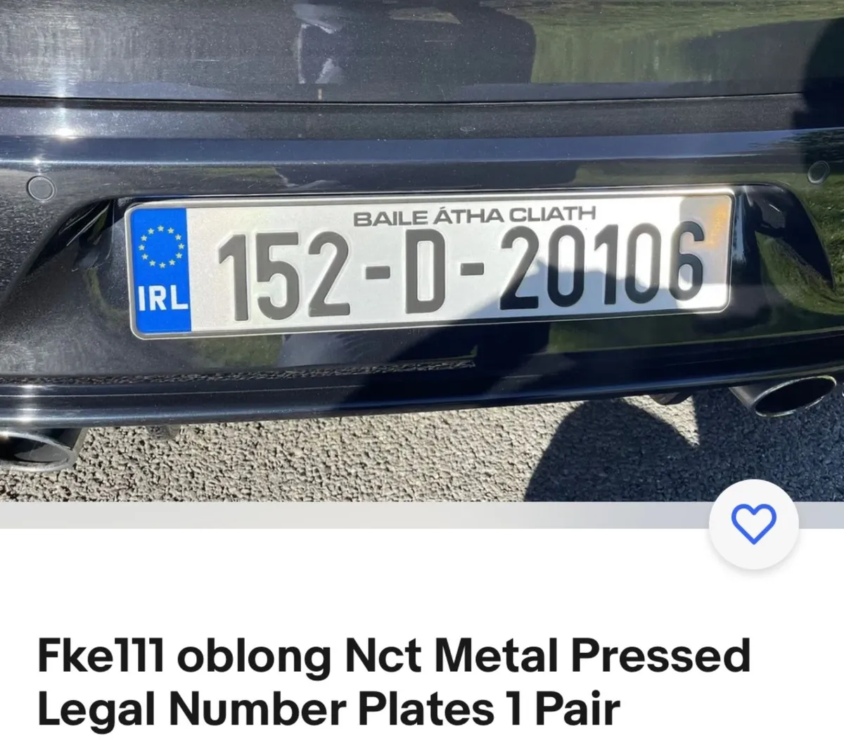 Metal pressed nct legal plates