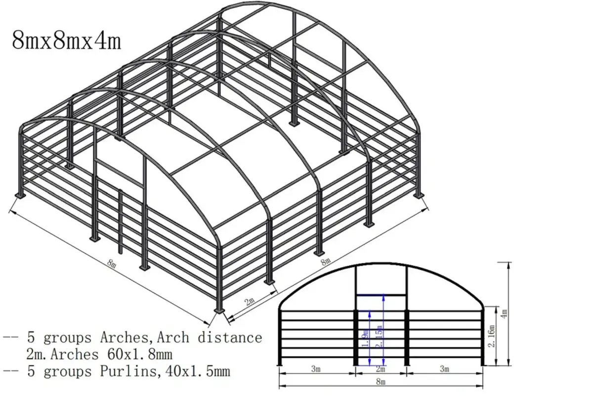 Livestock Shelter 8m x 8m - Image 3