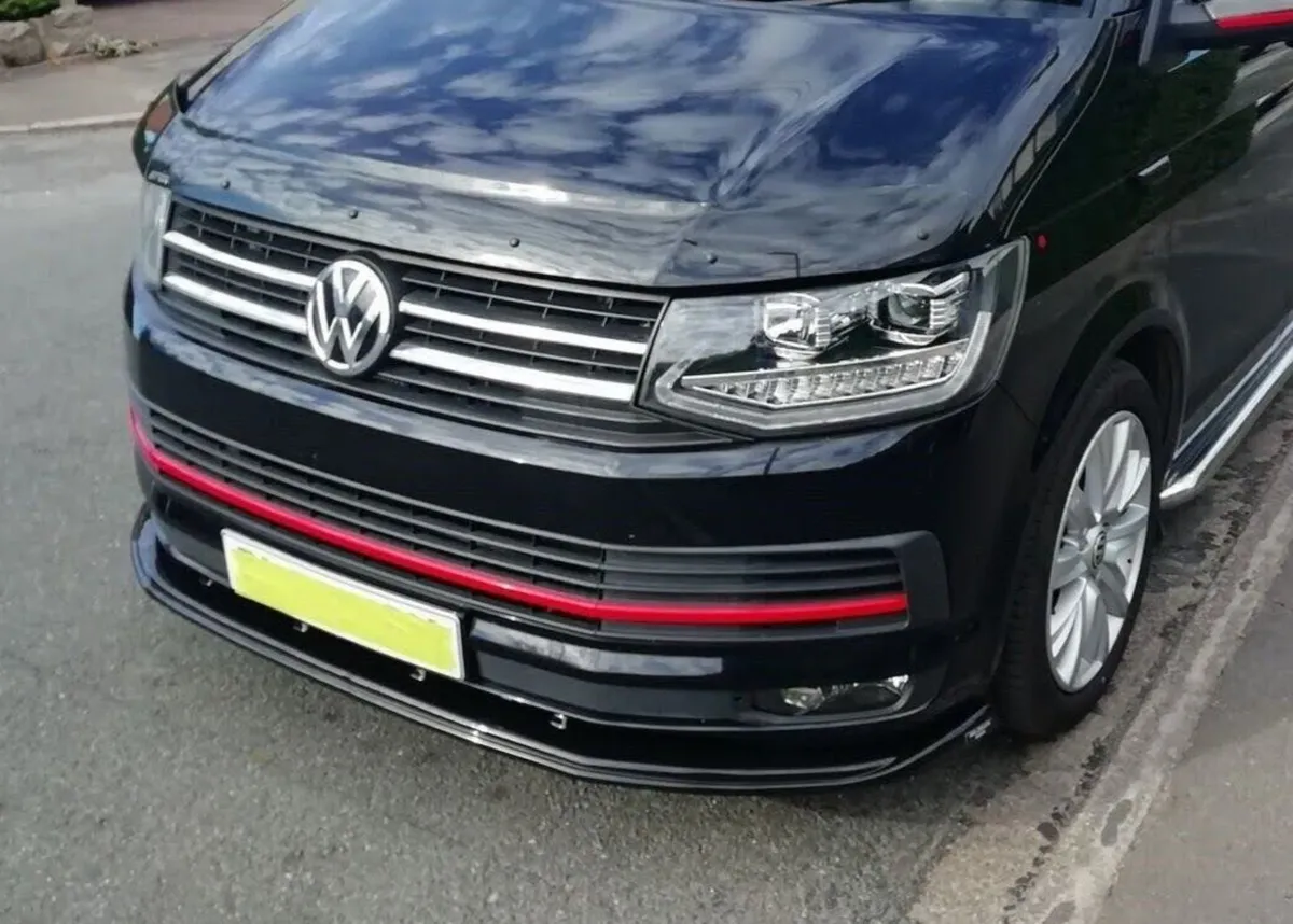 VW T6.1/T6/T5.1(New) Front Bumper Splitter Gls Blk - Image 2