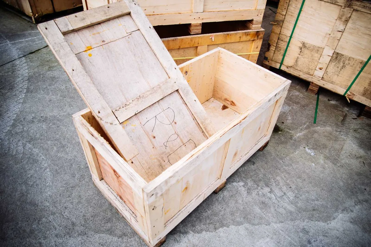 Wooden Boxes For Storage Shipping - Image 2