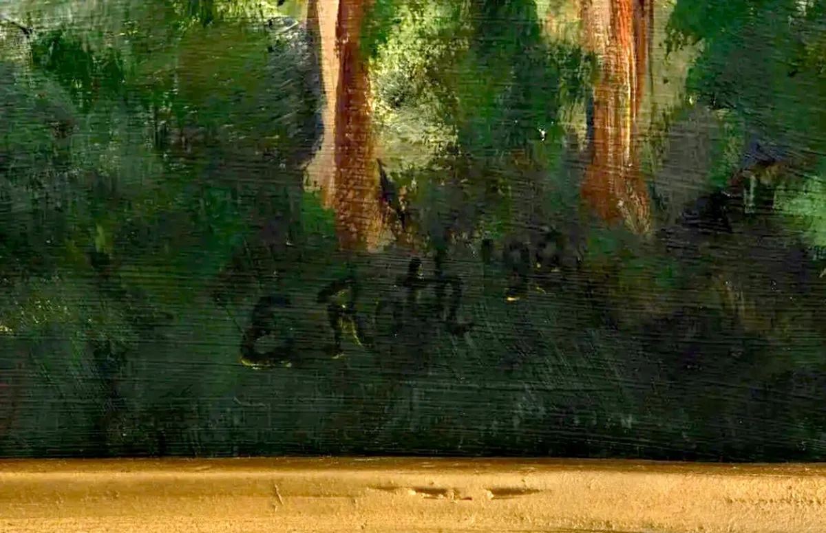 E. Rath oil painting - Image 3
