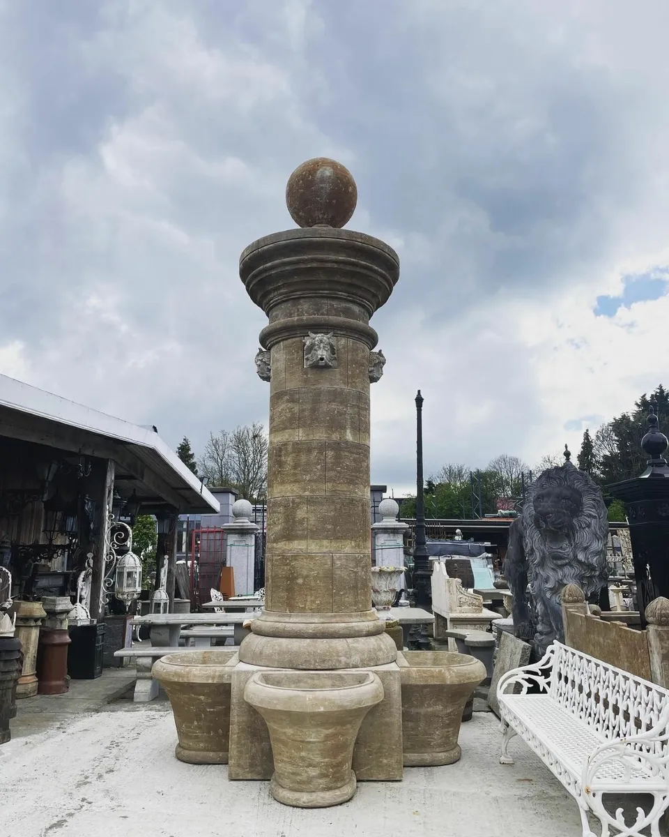 Limestone Courtyard Fountain - Image 2