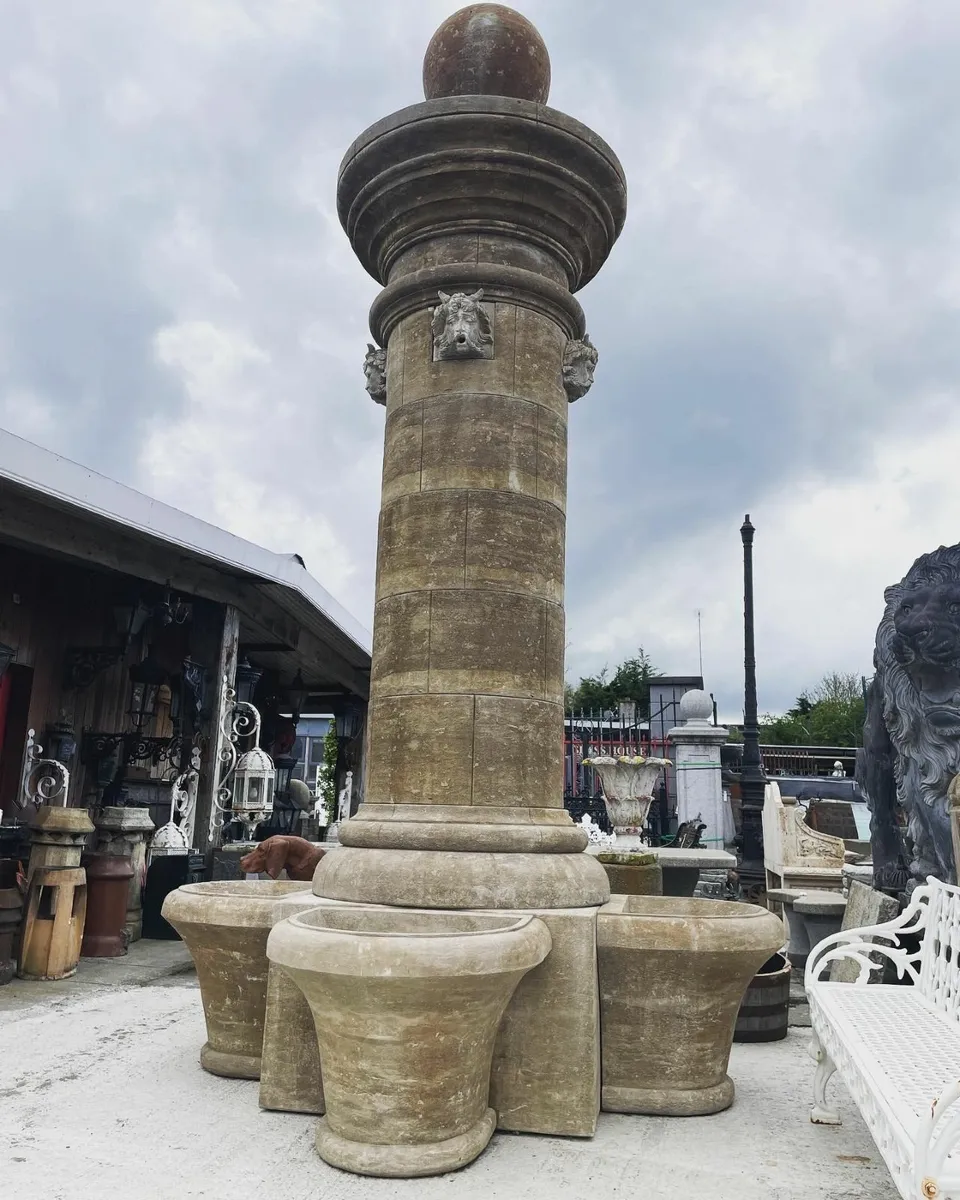 Limestone Courtyard Fountain - Image 1