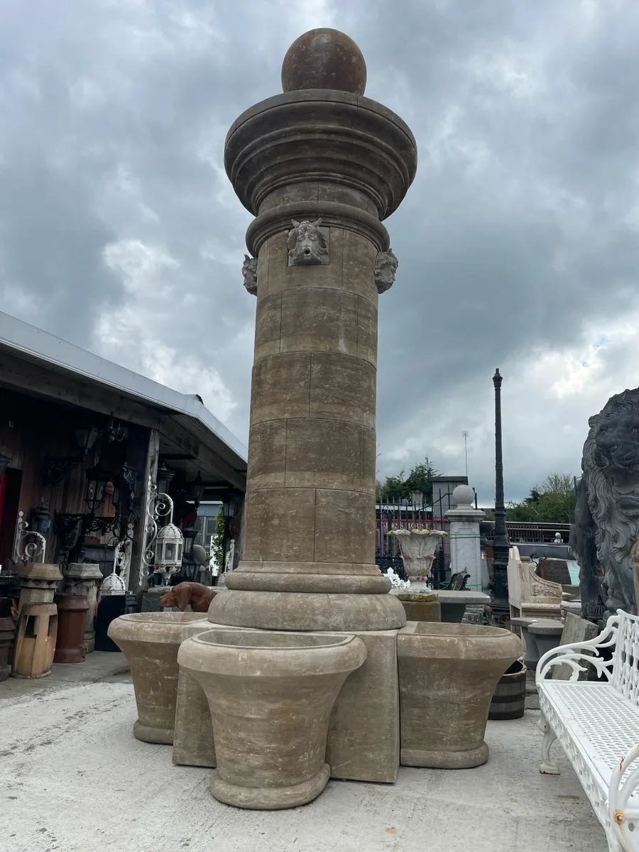 Limestone Courtyard Fountain - Image 4