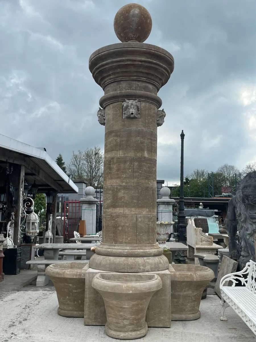 Limestone Courtyard Fountain - Image 3