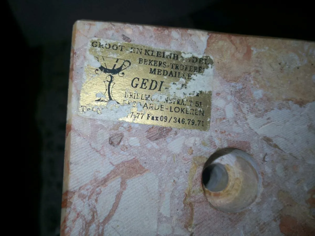 Godefroy of Bouillon marble & brass heavy statue - Image 3