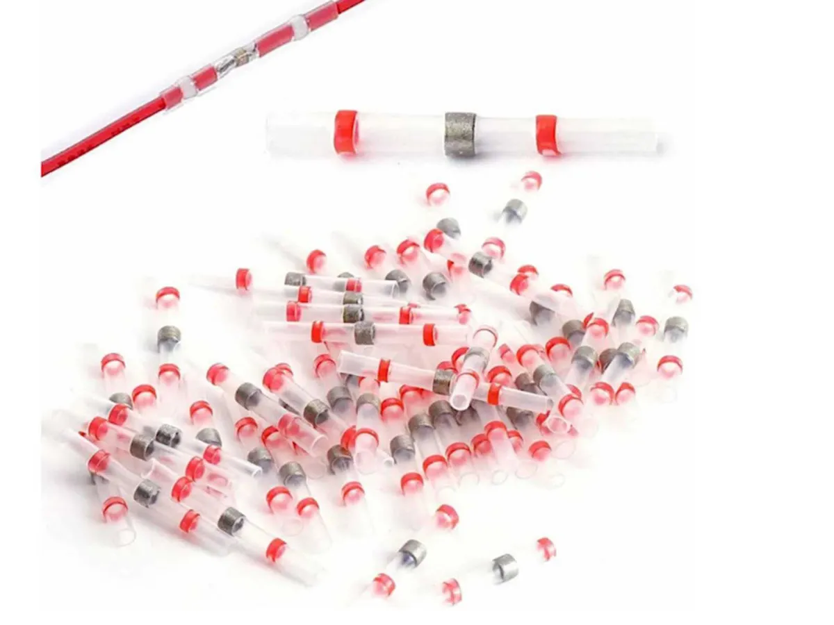 100PK  RED Solder Seal Connectors - Image 1