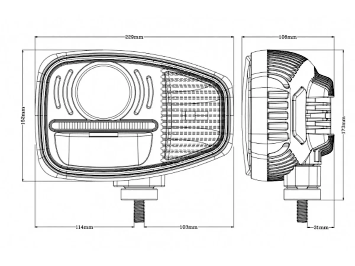 €50 OFF BLK FRIDAY  Dual Mount LED Front Headlight - Image 2