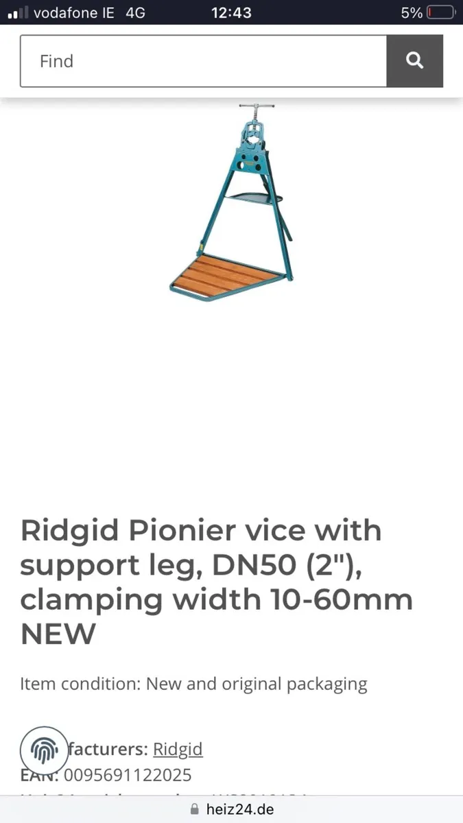 Ridgid Pionier Plumbers pipe stand for sale. - Image 3