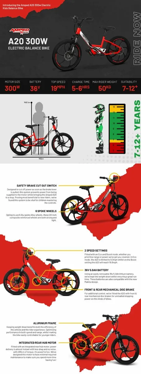 AMPED Kids 20" Electric Bike XMAS/DELIVERY - Image 3