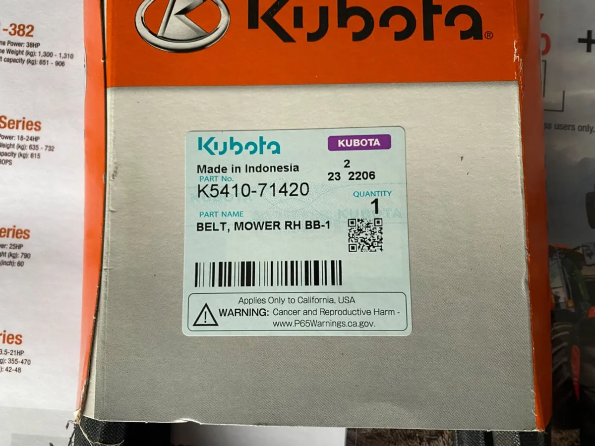 Kubota G18/G21 RH 48” Belt - Image 1