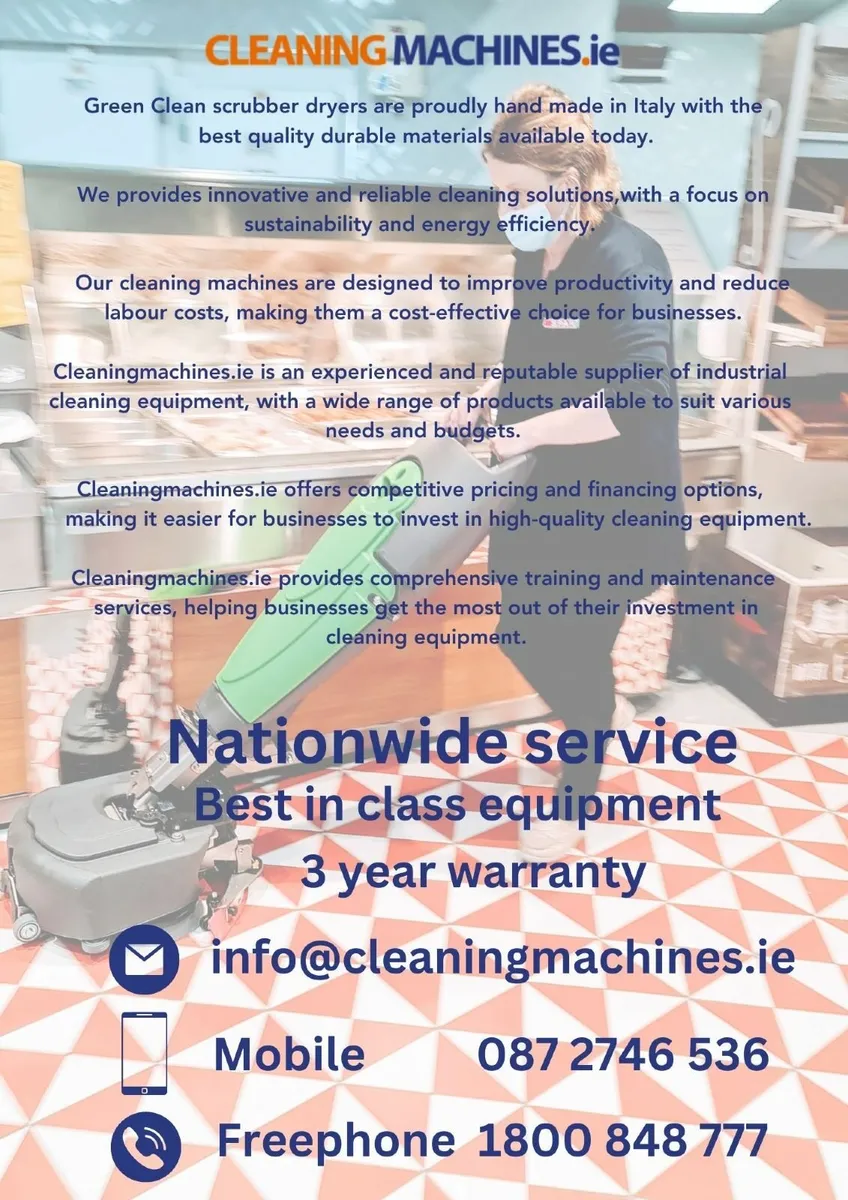 Green Clean M1 micro scrubber dryer floor cleaner - Image 2