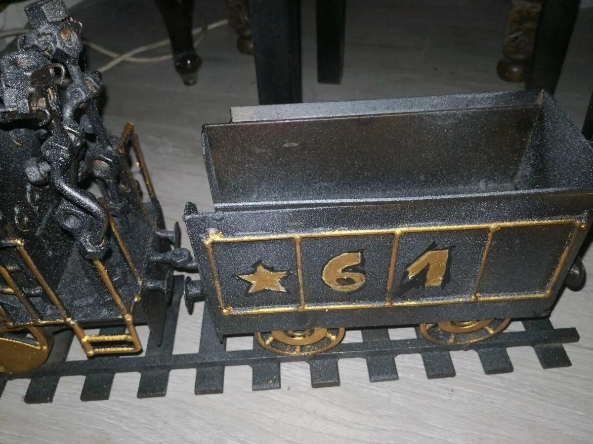 Unique Large custom made wrought iron train - Image 2