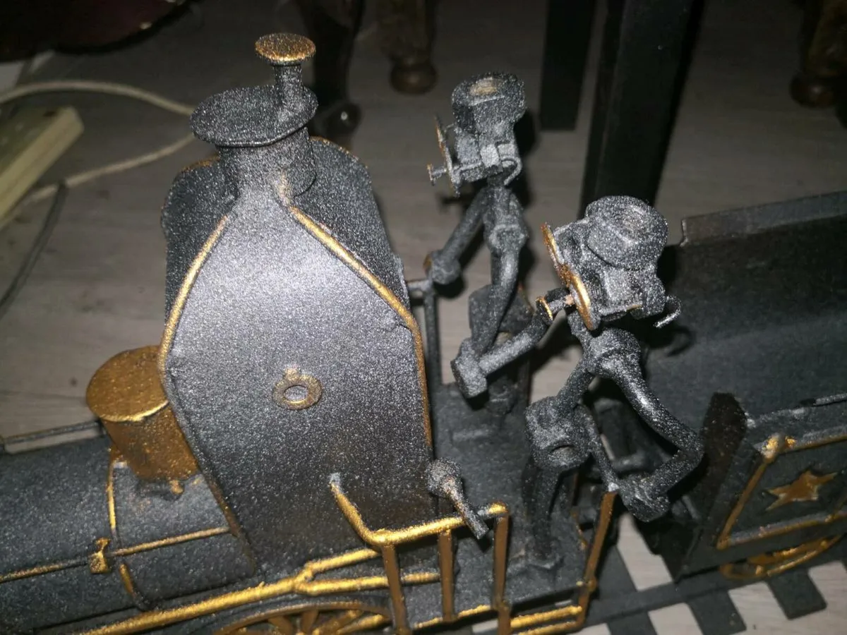 Unique Large custom made wrought iron train - Image 3