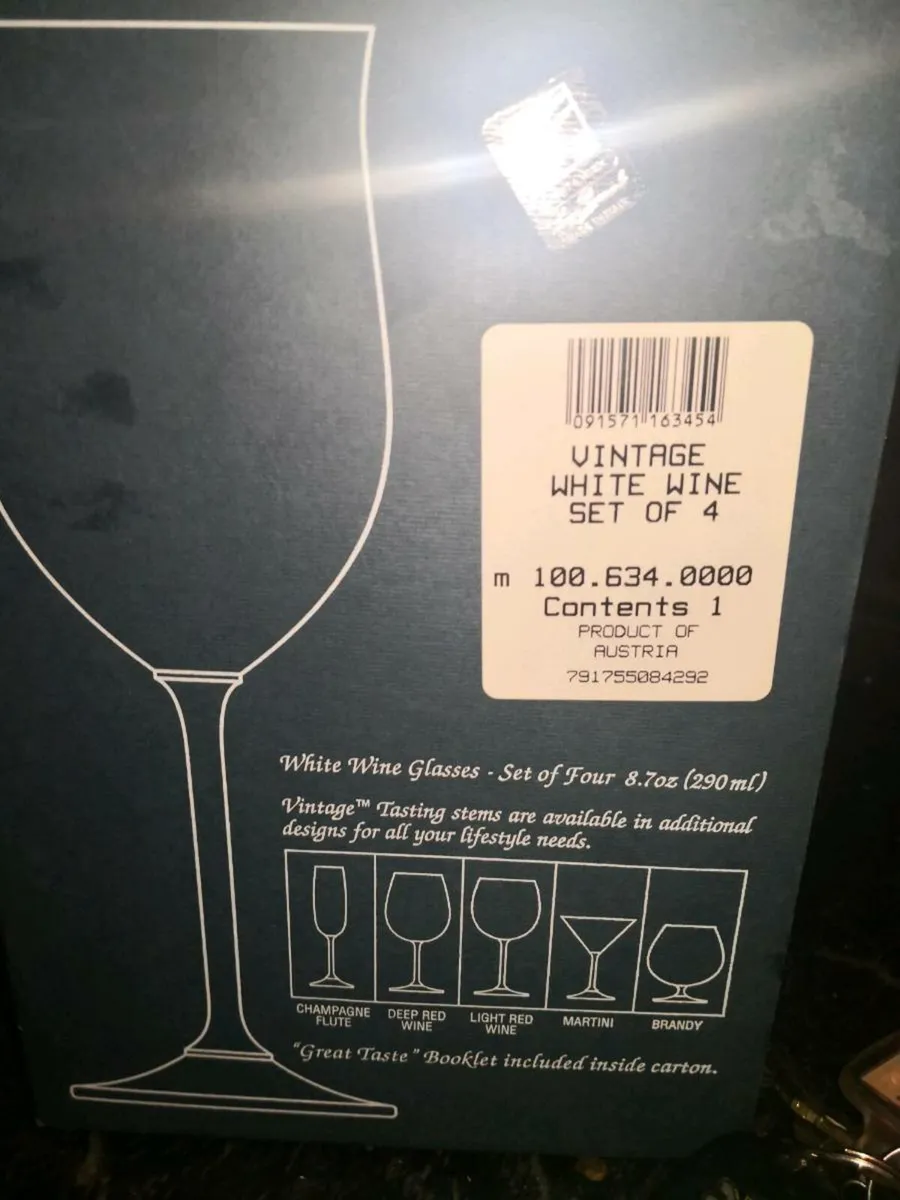 Waterford crystal white vine glass set - Image 3