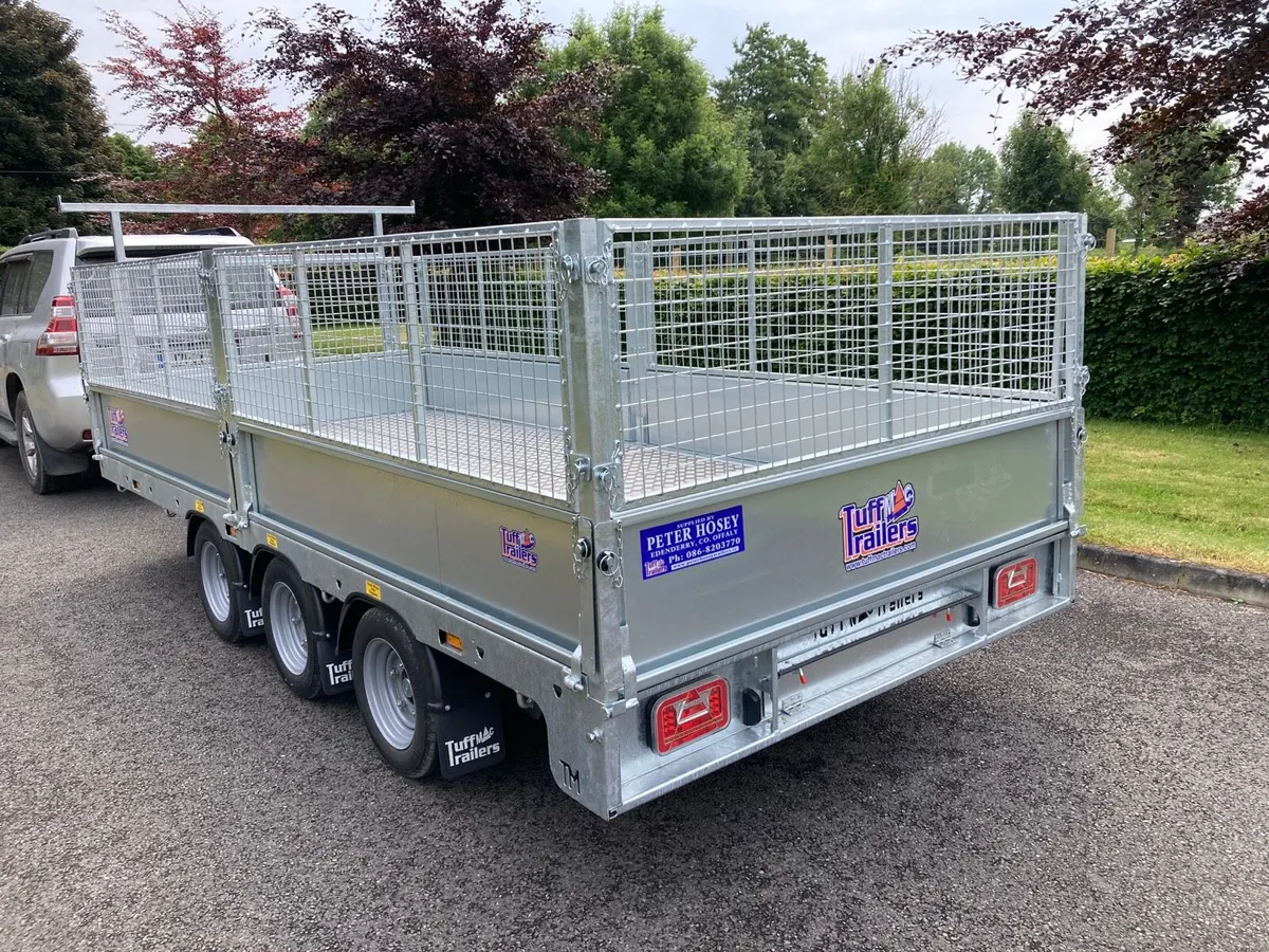 Tuffmac 14ft dropside trailer with mesh sides - Image 4