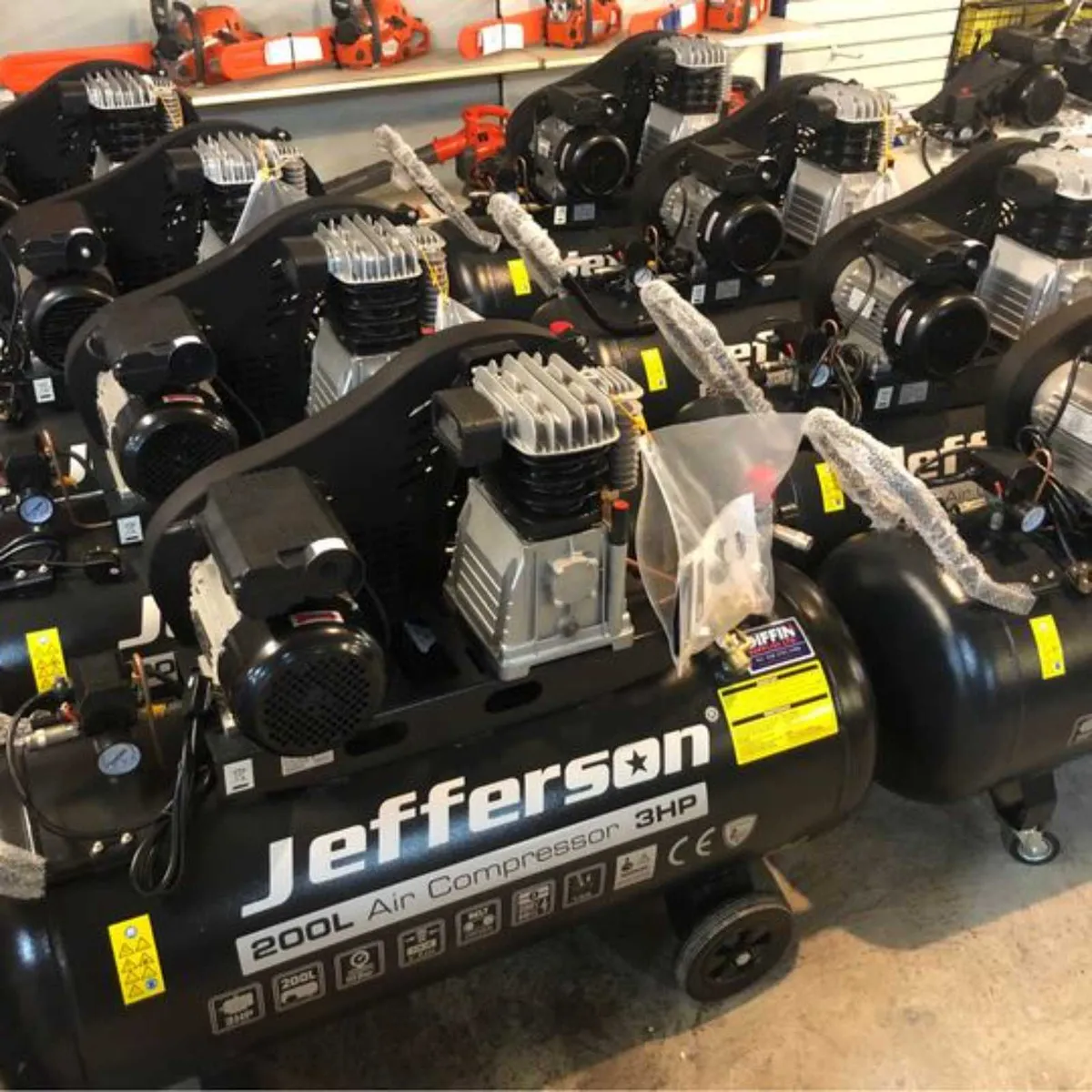 Jefferson 200L 3HP Compressor 10 Bar 230V - Image 3