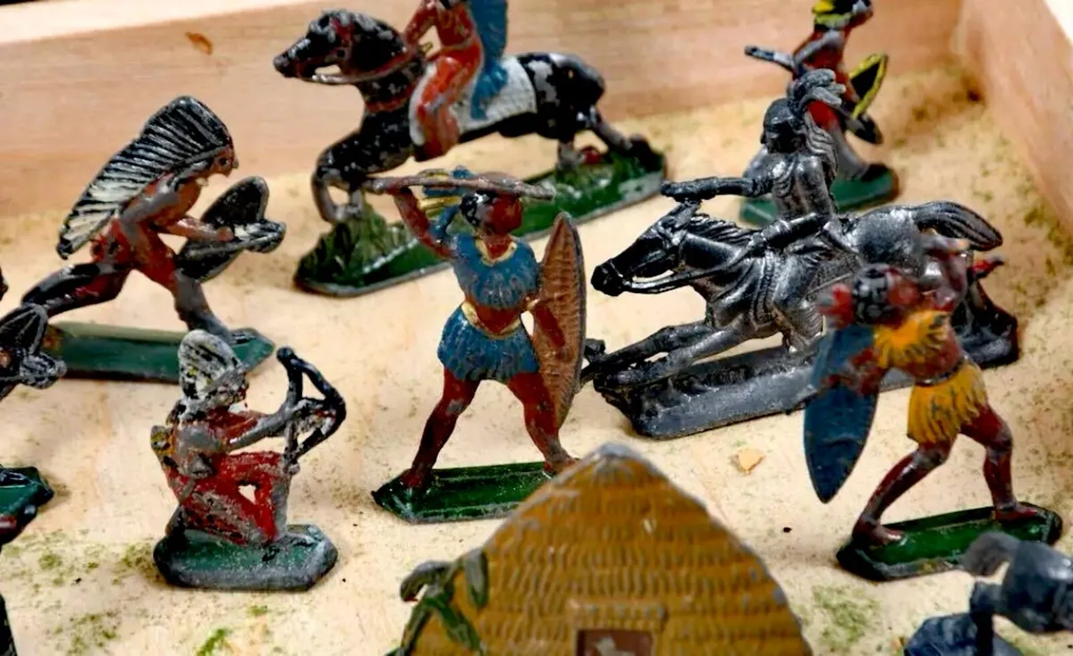 Antique heavy lead toy army 6.5cm - Image 4