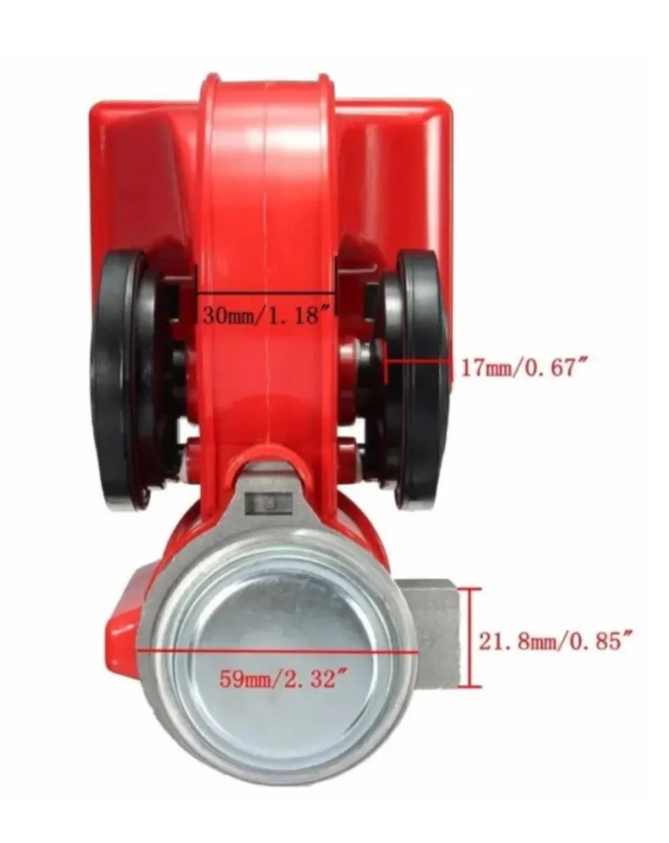 12V Compact Twin Tone Air Horn - Image 4