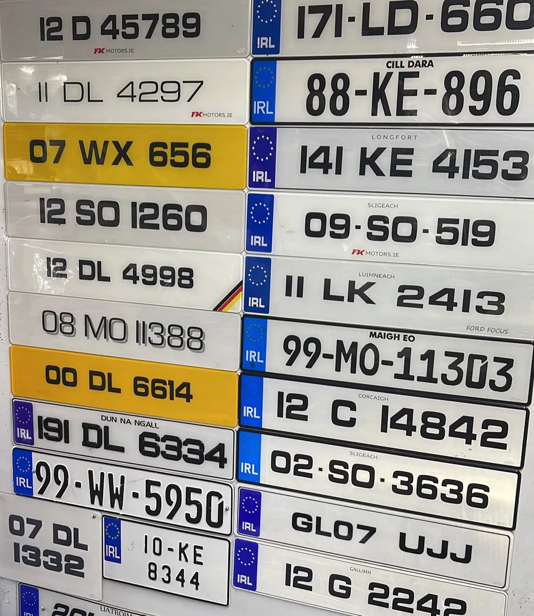 Gel , German , jap number plates delivered