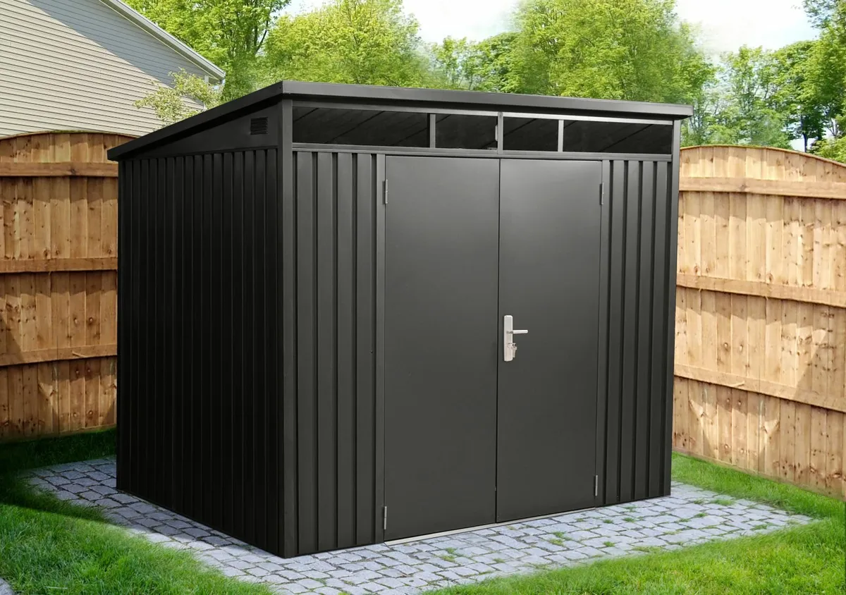 The Premium Pitched Steel Shed (8ft x 6ft) - Image 1