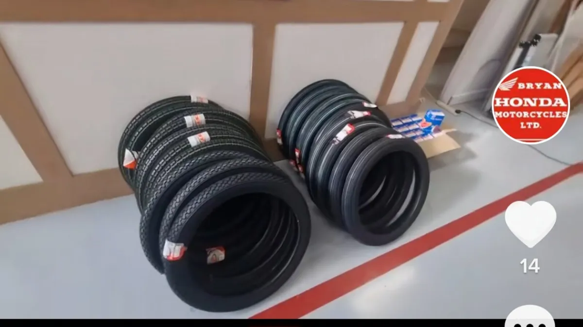 Honda 50 Tyres €100 for 2x tubes 2x tyres posted - Image 1