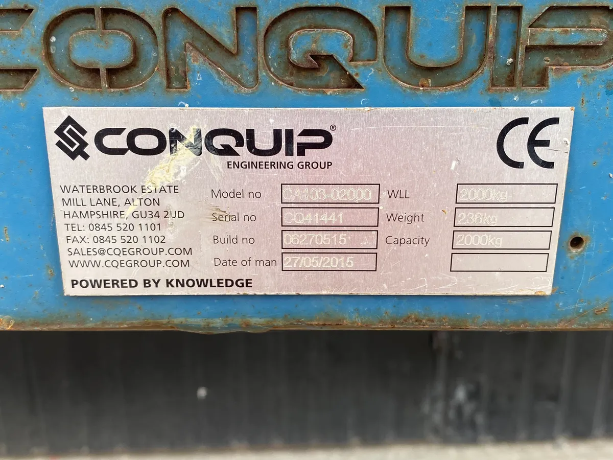 Choice of 2 Conquip Crane Forks - Image 2
