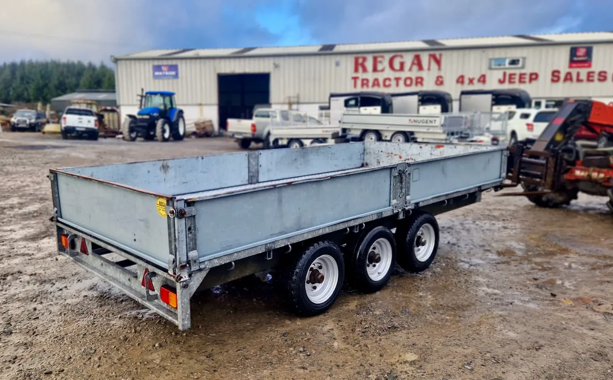 Nugent Tri Axle 14ft Flat Bed Trailer - Image 1