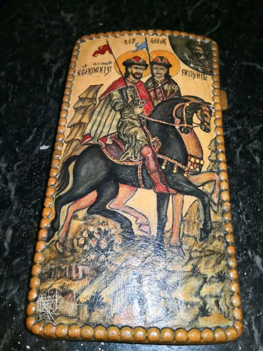 Beautiful Old icon on wood - Image 1