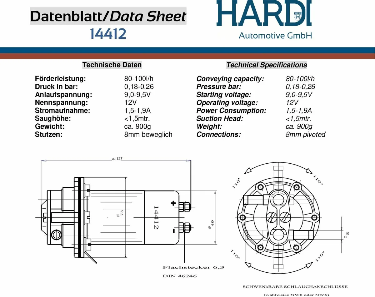 Hardi Fuel Pump 14412 - Image 3