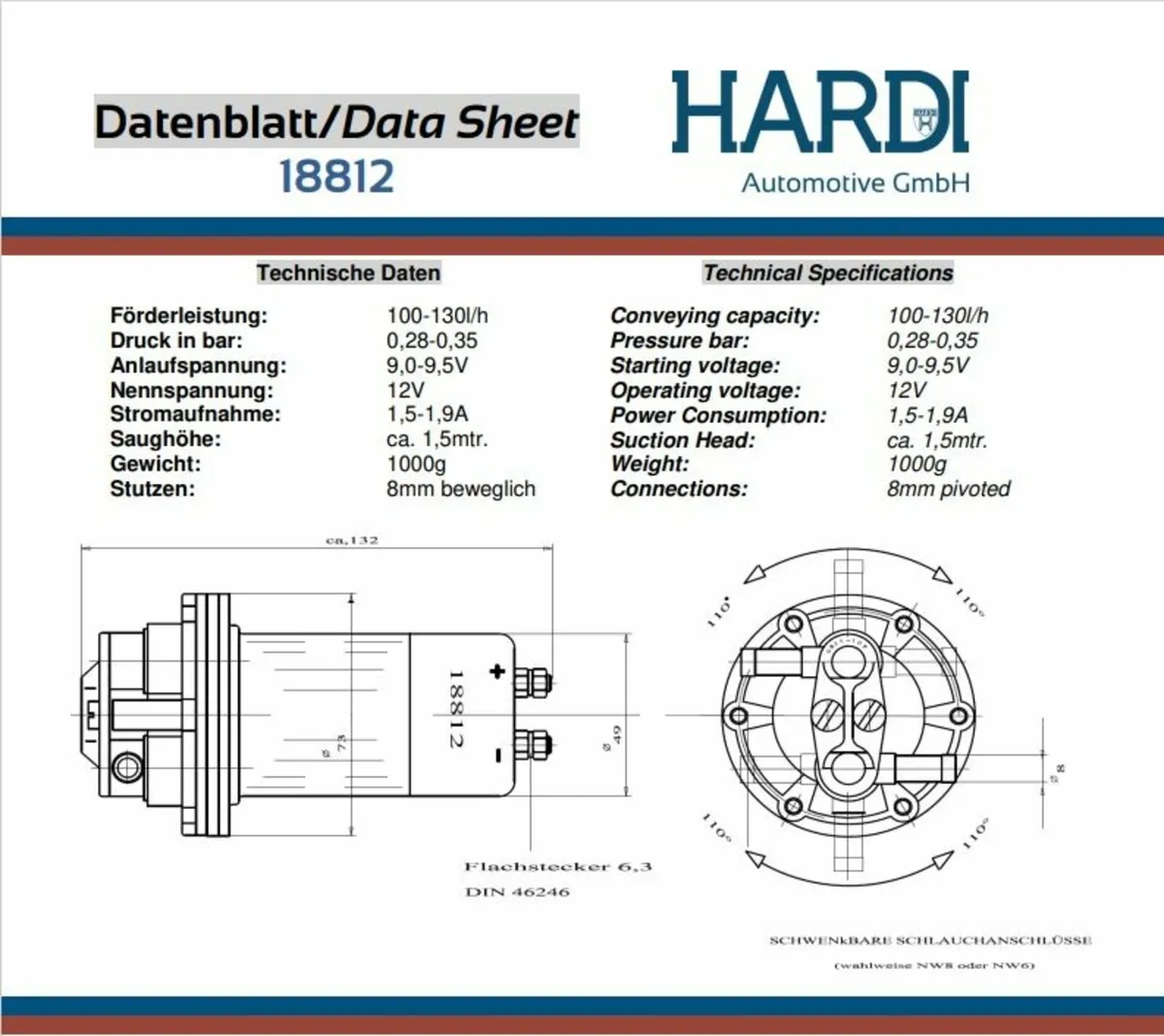 Hardi Fuel pump 18812 - Image 3