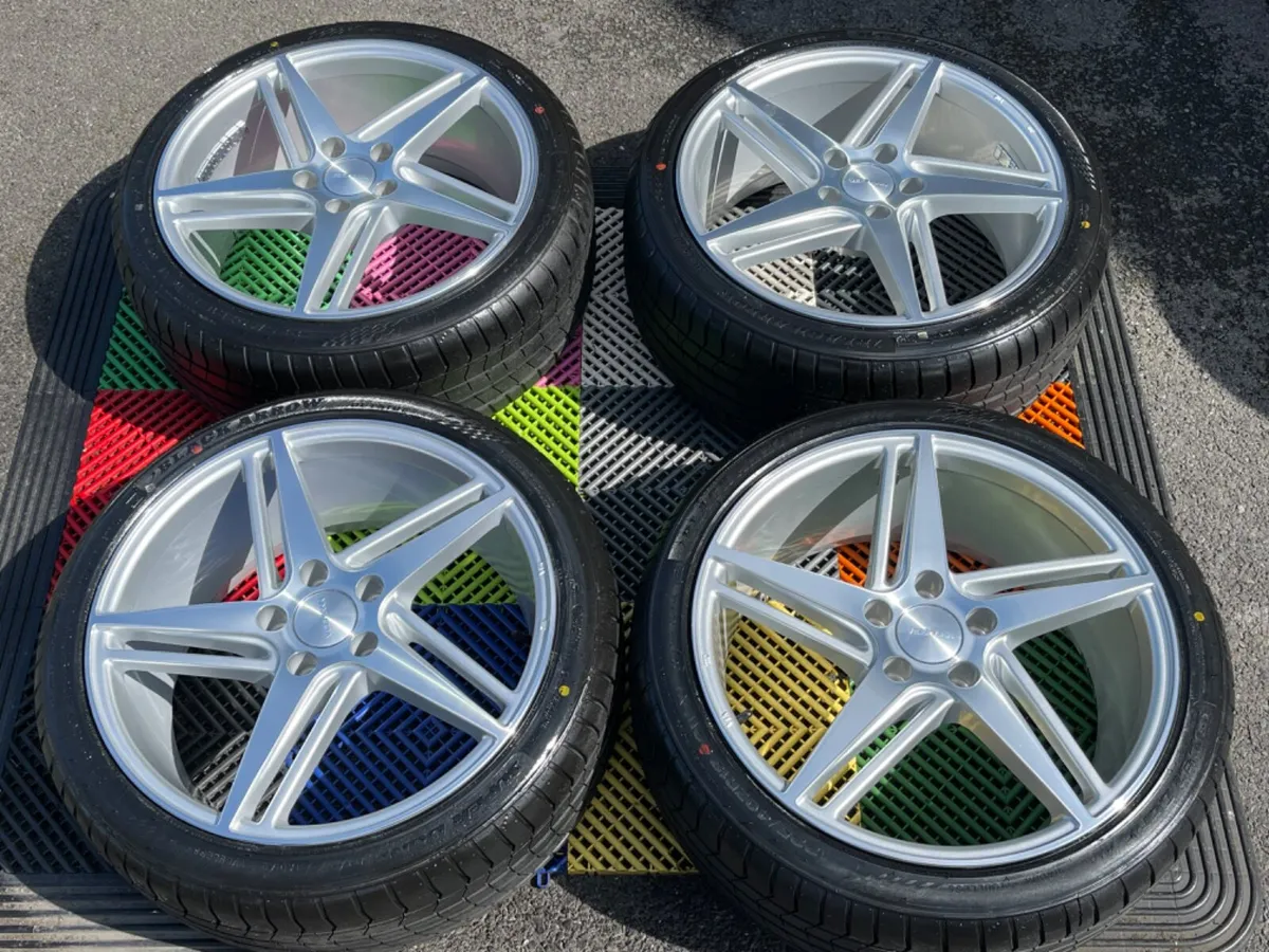 18” veemann vfs31 8.0” 5x112  alloys & tyres - Image 1