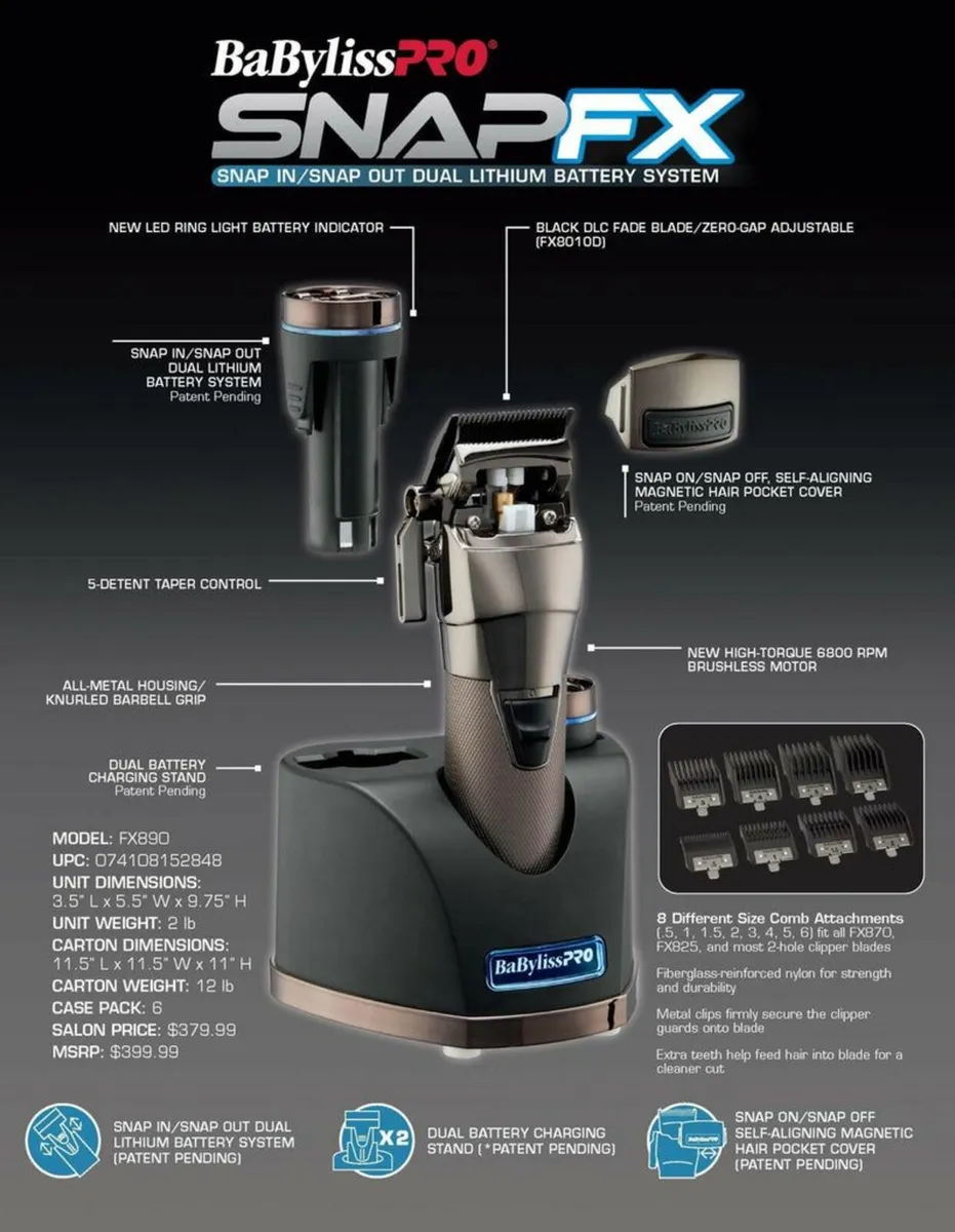 Clipper Babyliss PRO SNAP FX - FX895E (BRAND NEW) - Image 1