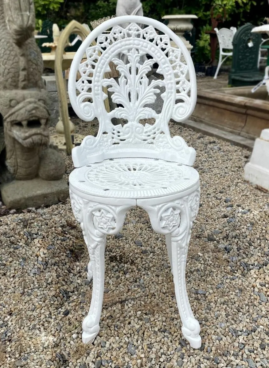 Heavy Cast Iron Garden Tables & Chairs - Image 2