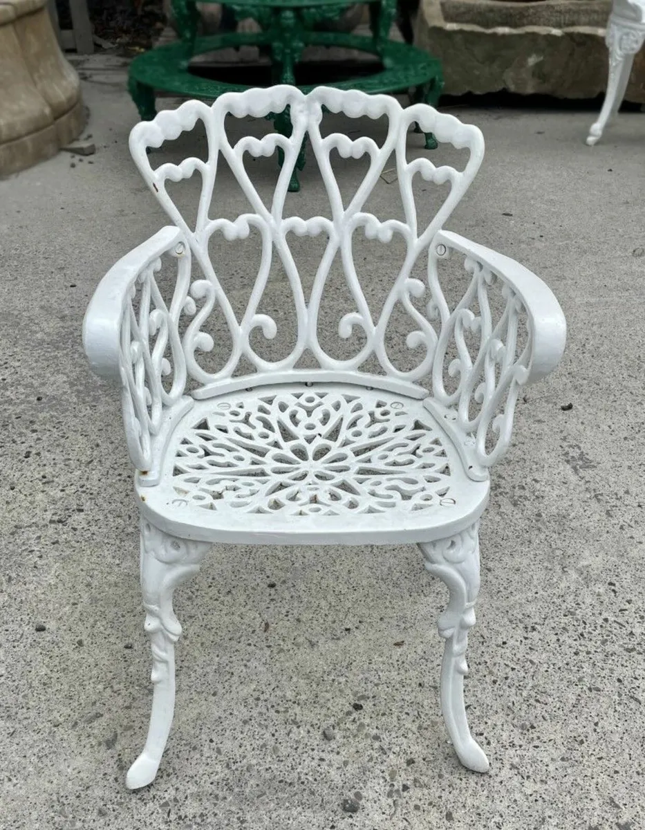 Heavy Cast Iron Garden Tables & Chairs - Image 4