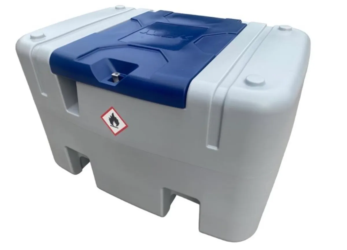 400L PORTABLE DIESEL FUEL TANK WITH 12V PUMP - Image 1