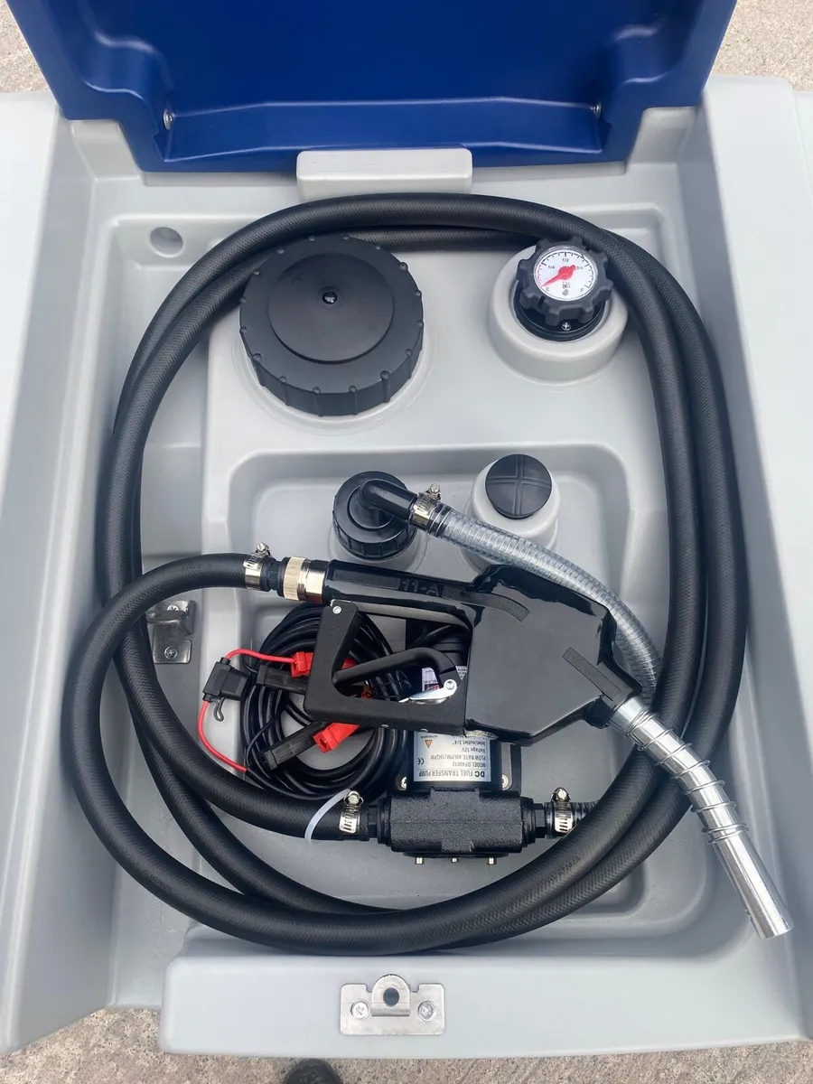 400L PORTABLE DIESEL FUEL TANK WITH 12V PUMP - Image 3
