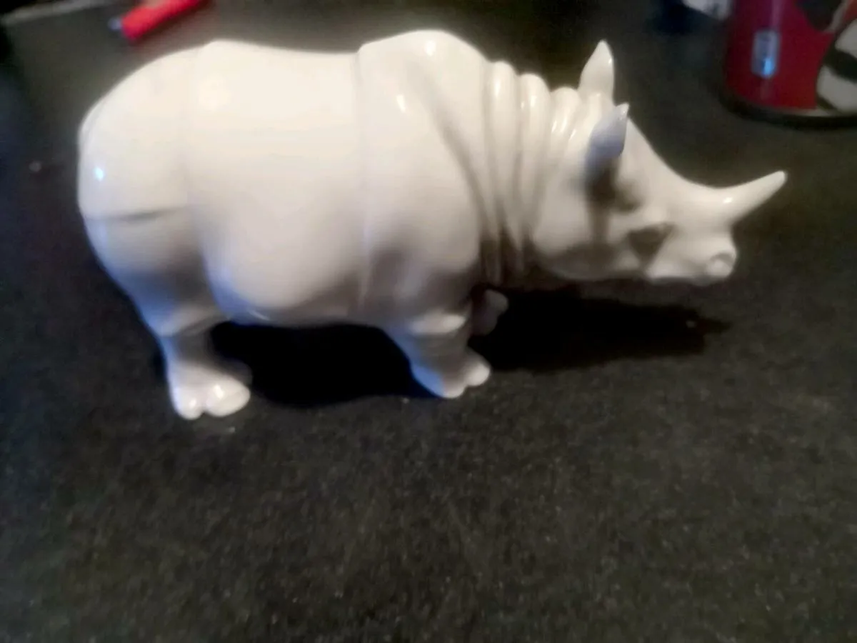 Ultra rare Herend white Rhino - Image 2