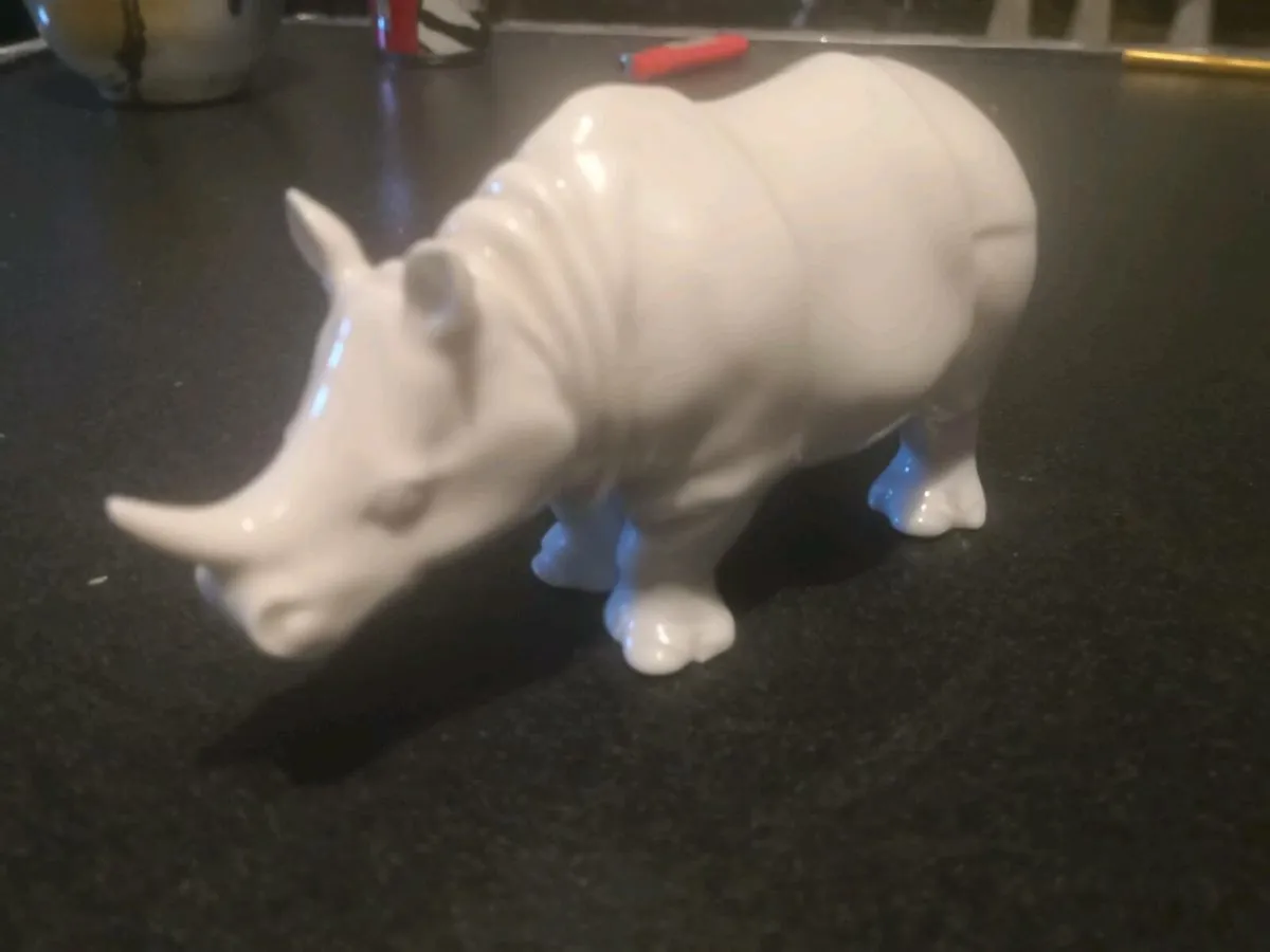 Ultra rare Herend white Rhino - Image 4