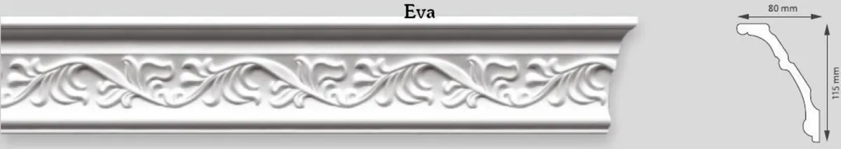 Ceiling Coving, Moulding Polystyrene for 2 metres - Image 3