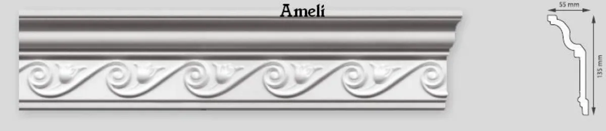 Ceiling Coving, Moulding Polystyrene for 2 metres - Image 2