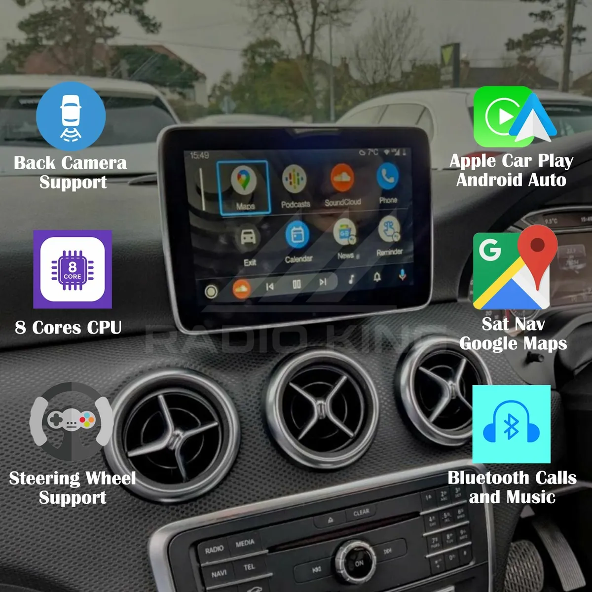 PREMIUM CARPLAY MERCEDES A B C E GLC CLA AMG ANDRO - Image 1