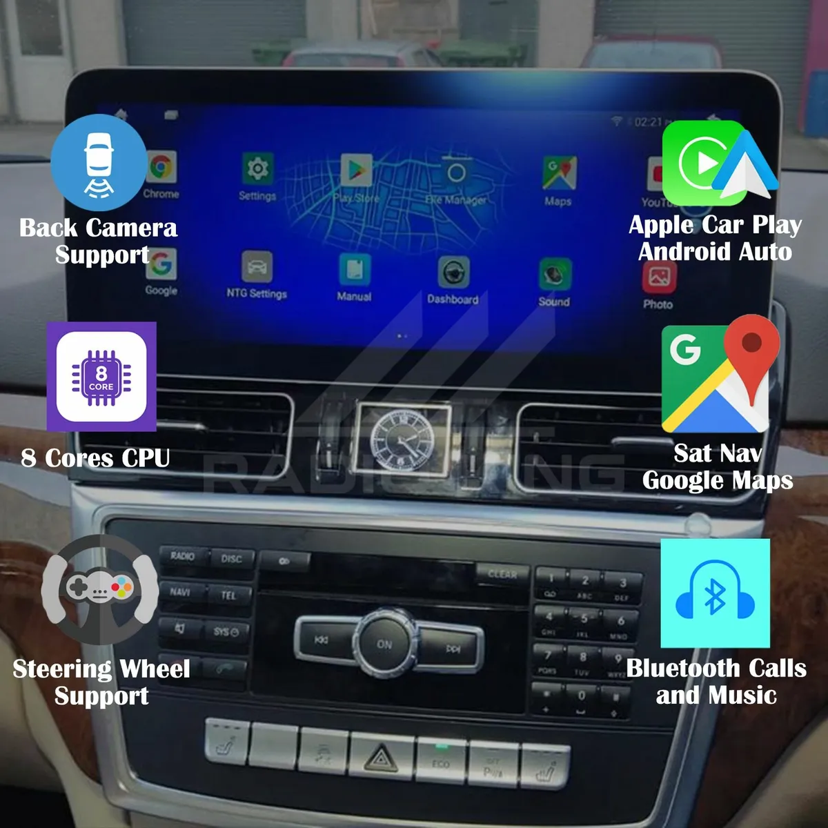 PREMIUM CARPLAY MERCEDES ML 250 ANDROID AUTO RADIO - Image 1