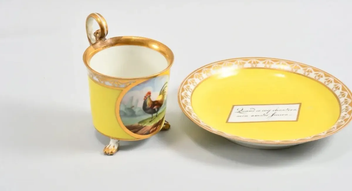 Ultra rare Old Vienna large cup and saucer1870 - Image 2